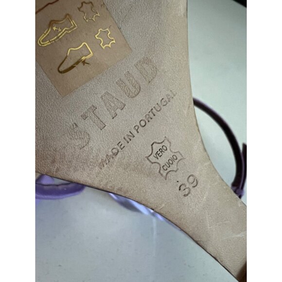 STAUD Purple Leanne Women's Transparent Wedge Sandals Size 39 - Picture 7 of 8